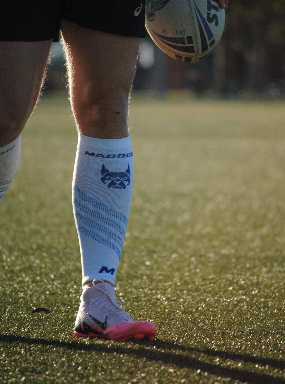 Maddog Calf Compression Blue/White
